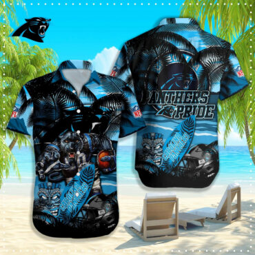 Carolina Panthers Panther Nation Paradise Hawaiian Shirt Unisex T-shirt, Sweatshirt, Hoodie, Long Sleeve Tee - T-Shirt, Sweatshirt, Hoodie