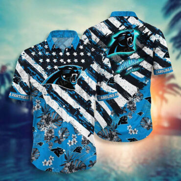 Carolina Panthers Panther Pride Paradise Hawaiian Shirt Unisex T-shirt, Sweatshirt, Hoodie, Long Sleeve Tee - T-Shirt, Sweatshirt, Hoodie