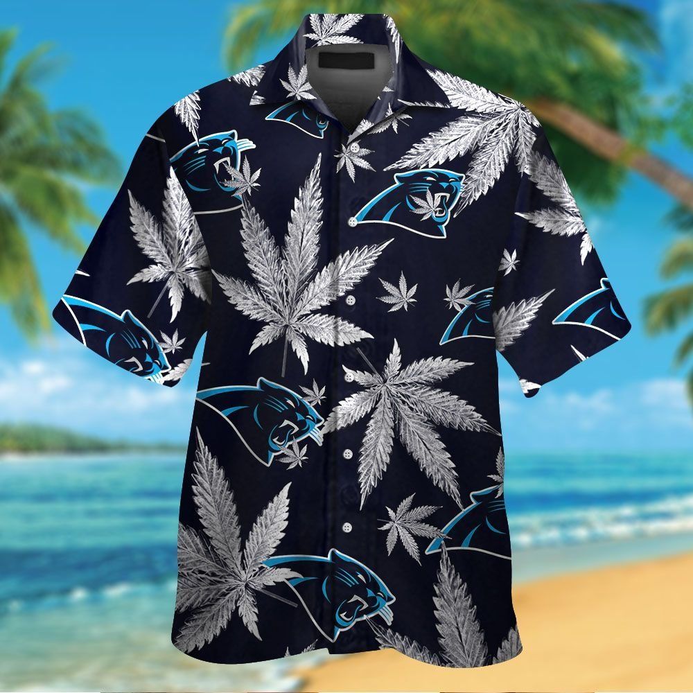 Carolina Panthers Short Sleeve Button Up Tropical Hawaiian Shirt VER02 Unisex T-shirt, Sweatshirt, Hoodie, Long Sleeve Tee - T-Shirt, Sweatshirt, Hoodie