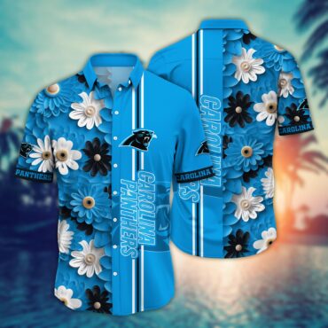 Carolina Panthers Tropical Thunder Hawaiian Shirt Unisex T-shirt, Sweatshirt, Hoodie, Long Sleeve Tee - T-Shirt, Sweatshirt, Hoodie