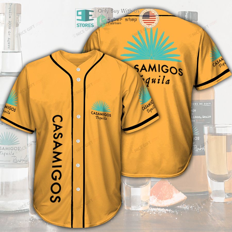 BEST Casamigos logo orange Baseball Jersey Unisex T-shirt, Sweatshirt, Hoodie, Long Sleeve Tee - T-Shirt, Sweatshirt, Hoodie