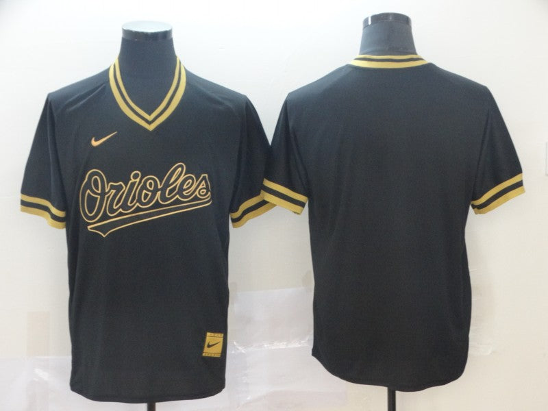 Men's Baltimore Orioles Black Replica Blank Jersey baseball jersey product view 1