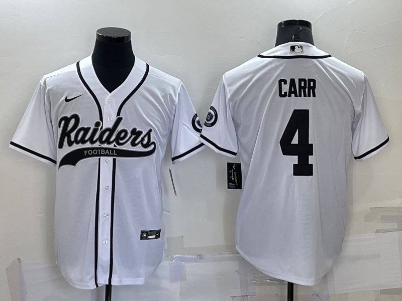 Men's Las Vegas Raiders Derek Carr White Game Jersey Joint Edition football jersey product view 1