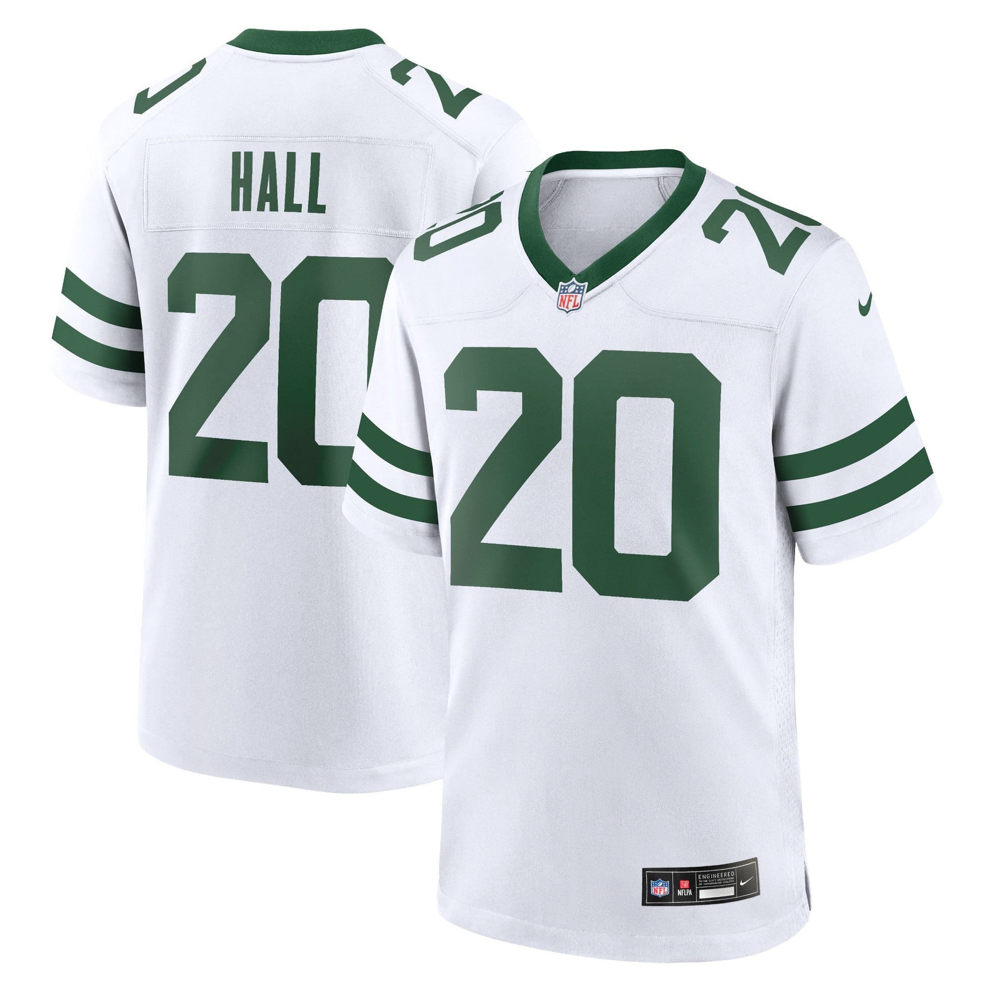 Breece Hall New York Jets Game Jersey - Legacy White football jersey product view 1