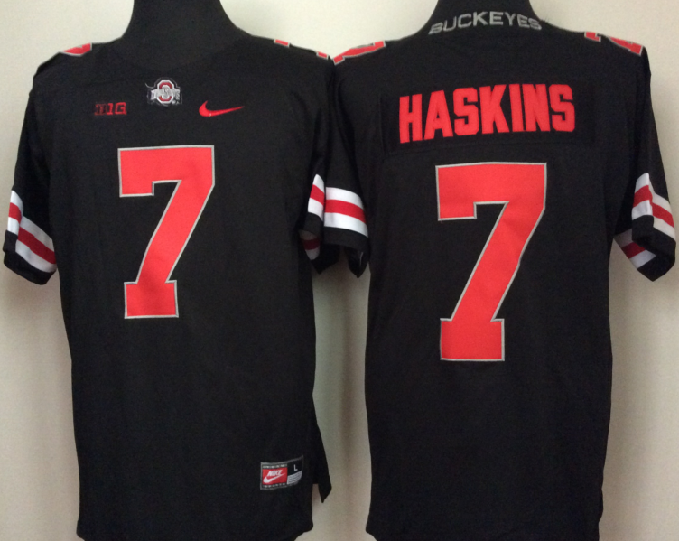Men's Ohio State Buckeyes Dwayne Haskins #7 Black Player Jersey sports jersey product view 1
