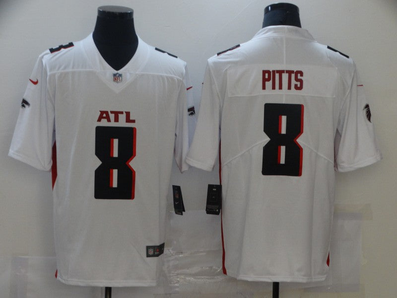 Men's Atlanta Falcons Kyle Pitts #8 White Game Player Jersey1 football jersey product view 1