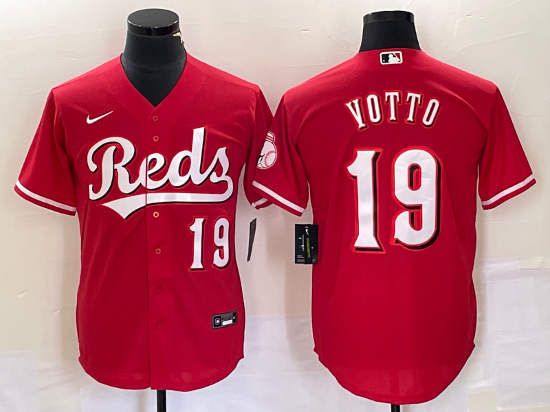 Men's Cincinnati Reds Joey Votto Red Alternate Replica Jersey baseball jersey product view 1
