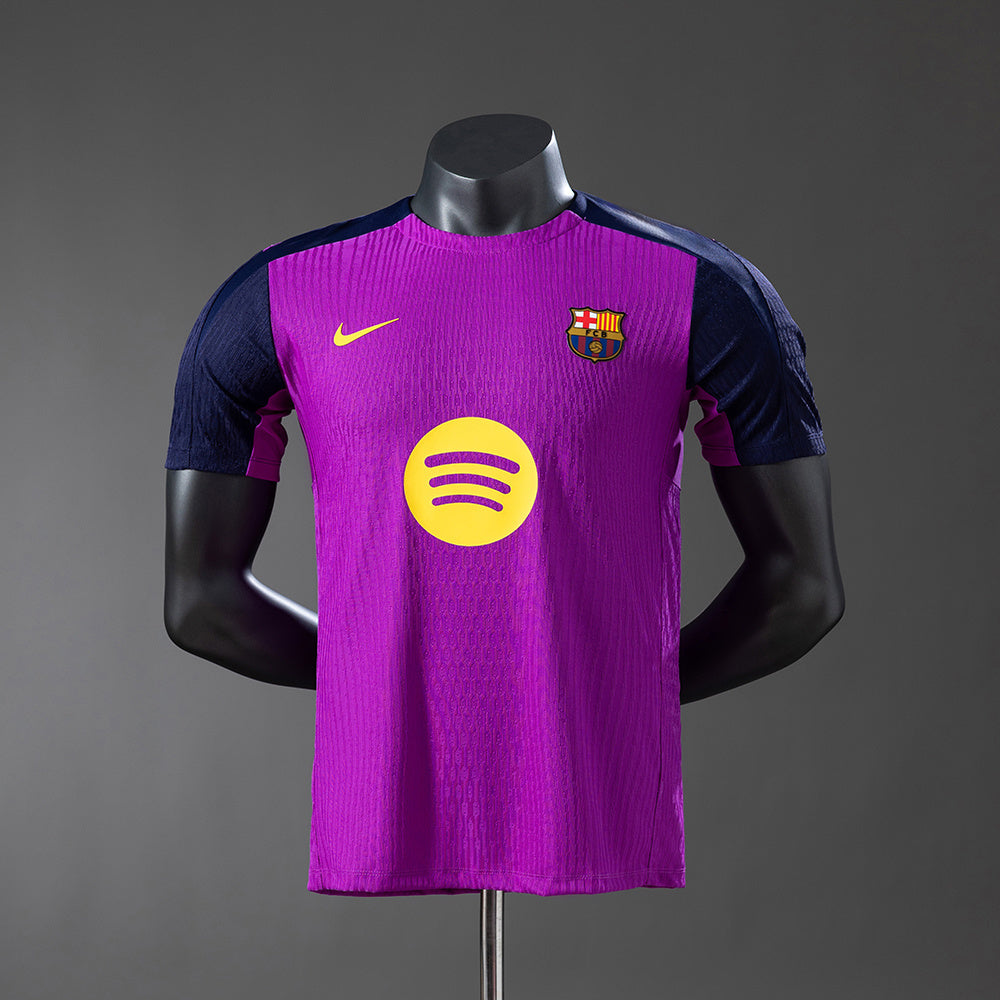 Barcelona 25/26 Pre-Match Training Player Version Jersey - Purple sports jersey product view 1