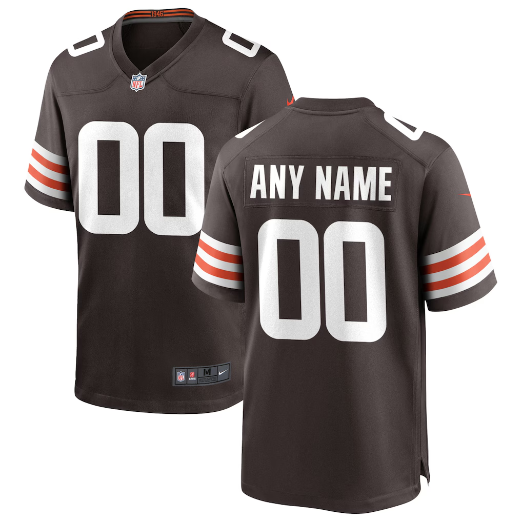 Men's Cleveland Browns Brown Custom Game Jersey football jersey product view 1