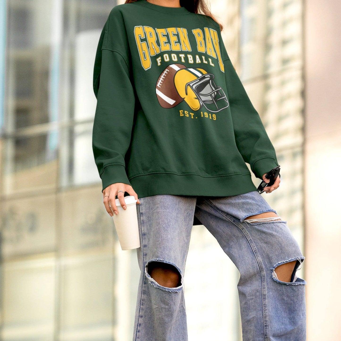 Vintage Green Bay Football  Sweatshirt  Classic Packers Fan Unisex T-shirt, Sweatshirt, Hoodie, Long Sleeve Tee - T-Shirt, Sweatshirt, Hoodie