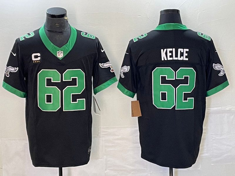 Men's Philadelphia Eagles Jason Kelce Black Game Player Jersey football jersey product view 1