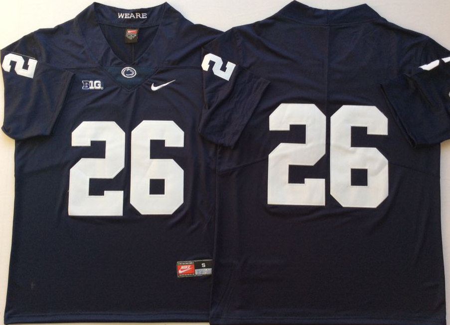 Men's Penn State Nittany Lions John Saquon Barkley #26 Navy Team Game Jersey football jersey product view 1