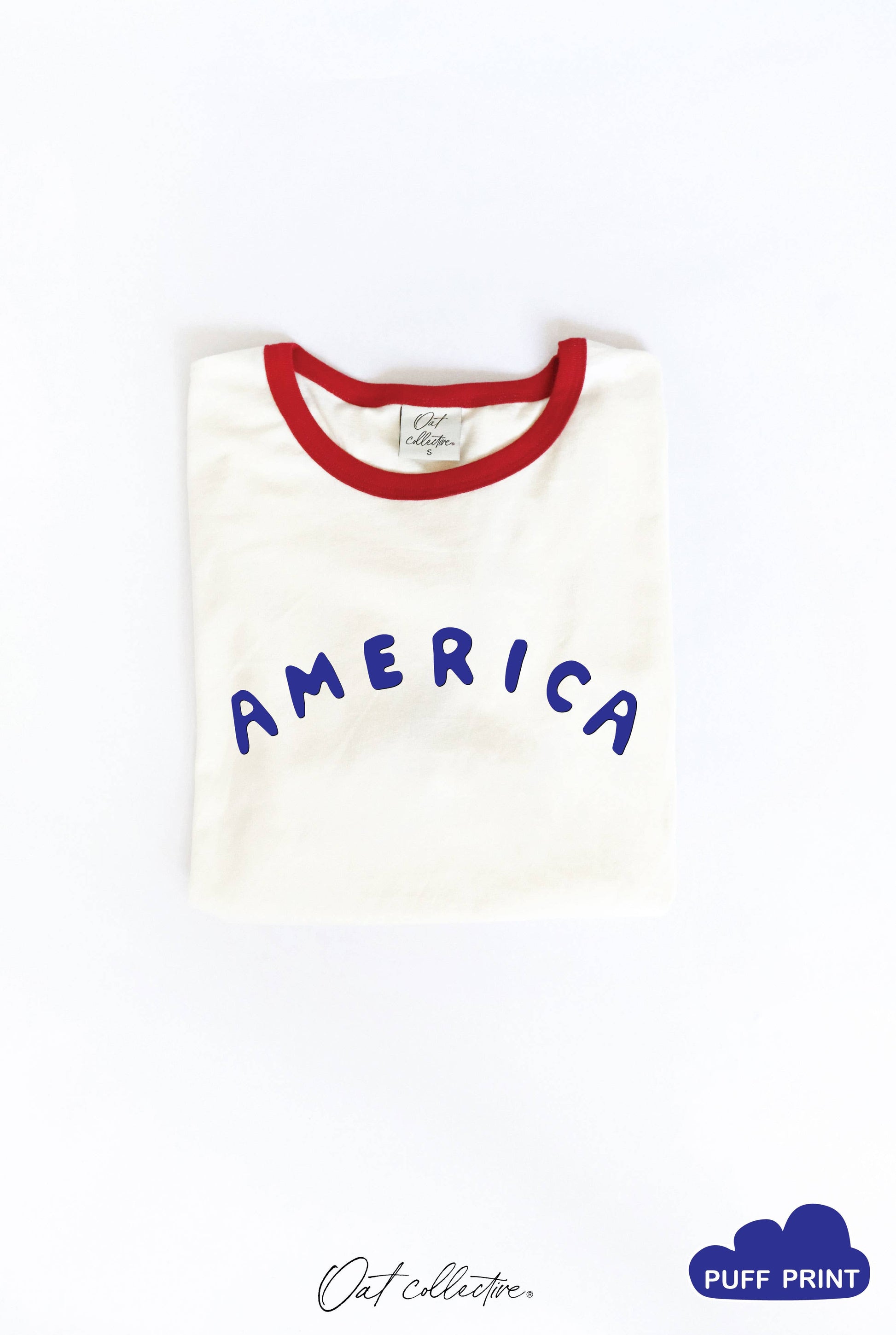 America Puff Ringer Graphic T-Shirt Unisex T-shirt, Sweatshirt, Hoodie, Long Sleeve Tee - T-Shirt, Sweatshirt, Hoodie