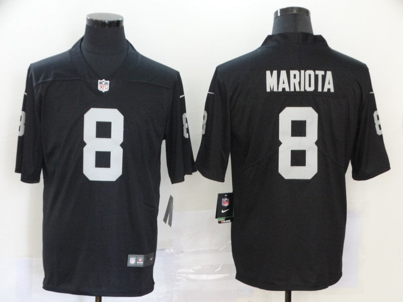 Men's Las Vegas Raiders Marcus Mariota #8 Black Game Jersey1 football jersey product view 1