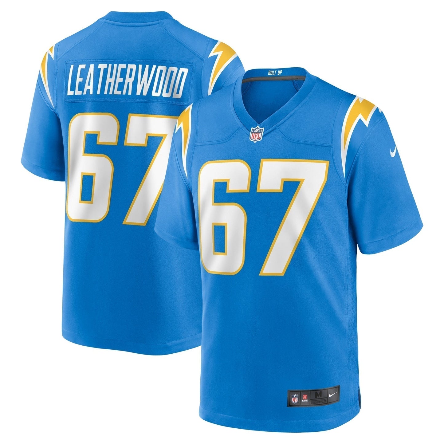 Alex Leatherwood Los Angeles Chargers Team Game Jersey - Powder Blue football jersey product view 1