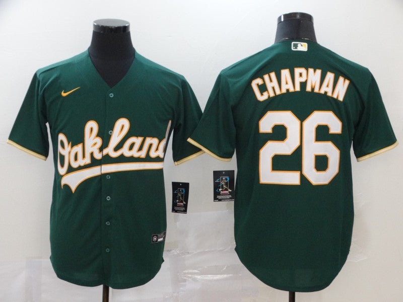 Men's Oakland Athletics Matt Chapman Green Replica Baseball Jersey baseball jersey product view 1