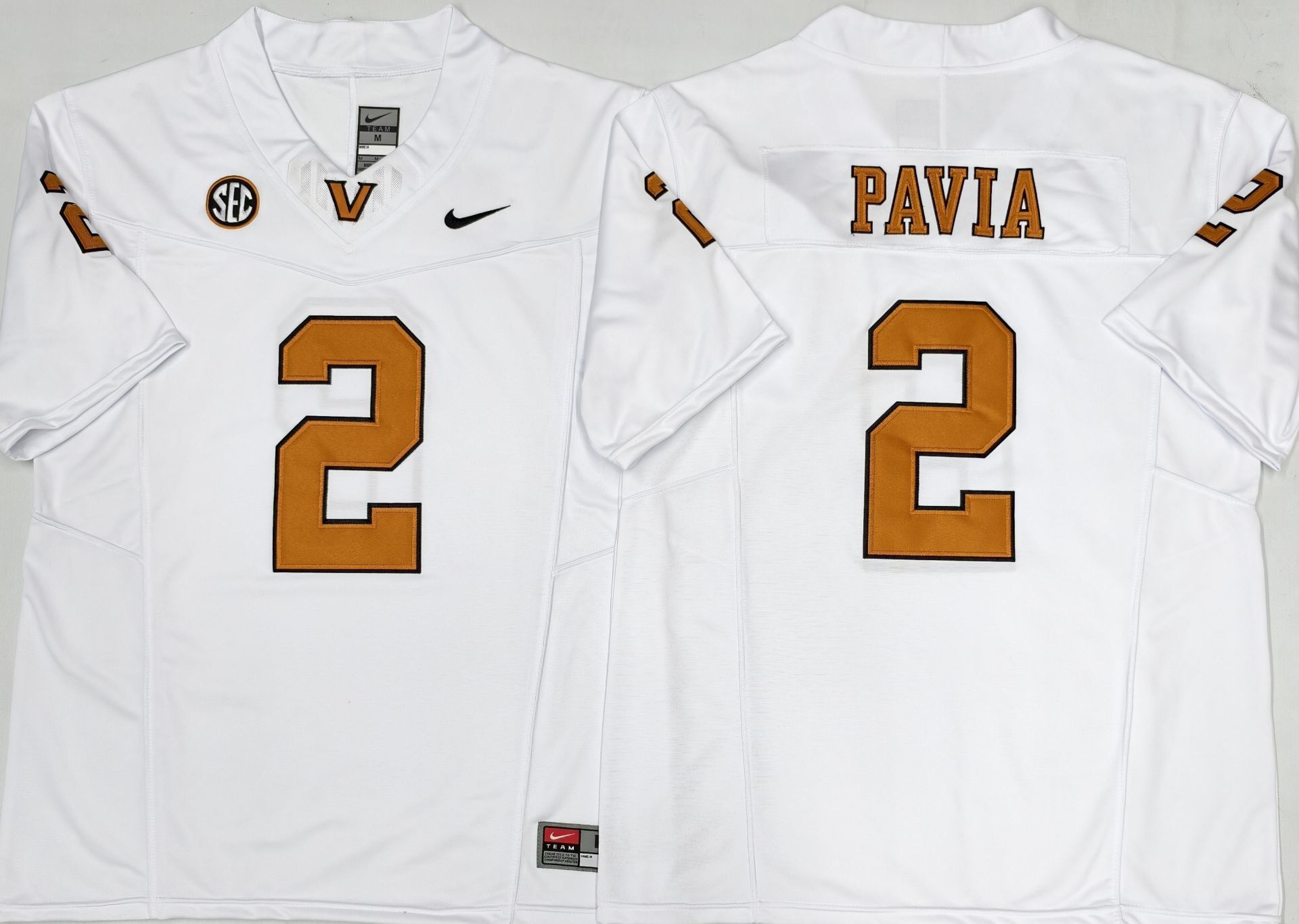 Men's Vanderbilt Commodores Diego Pavia White Player Game Jersey sports jersey product view 1