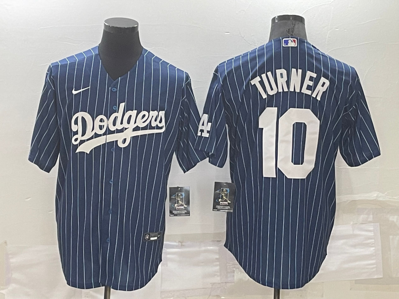Men's Los Angeles Dodgers Justin Turner Blue Stitched Baseball Jersey baseball jersey product view 1
