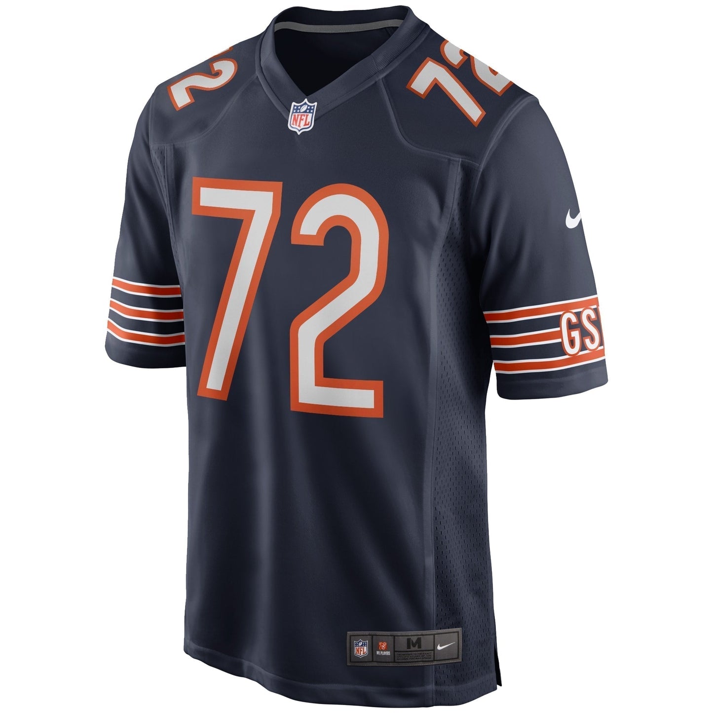 William Perry Chicago Bears Game Retired Jersey - Navy football jersey product view 2