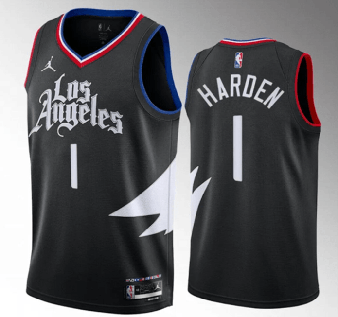 James Harden Los Angeles Clippers 2023-2024 seasonJersey basketball jersey product view 1