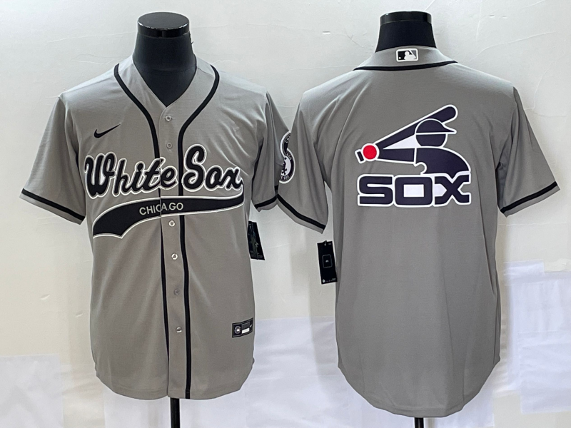 Men's Chicago White Sox Gray Replica Player Jersey Joint Edition baseball jersey product view 1