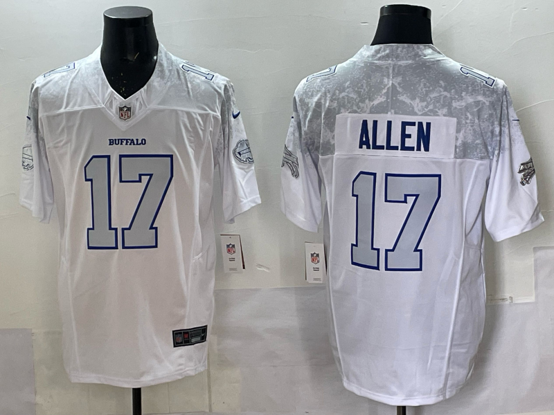 Men's Buffalo Bills Josh Allen White 2025 Rivalries Collection Limited Jersey football jersey product view 1