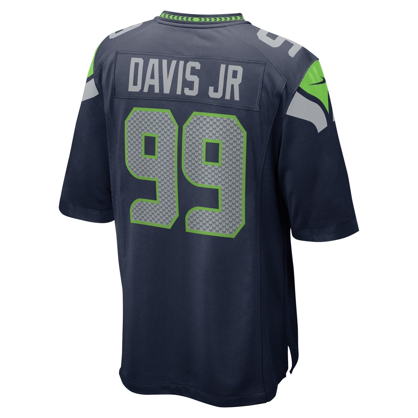 Carl Davis Jr. Seattle Seahawks Game Jersey - College Navy football jersey product view 3