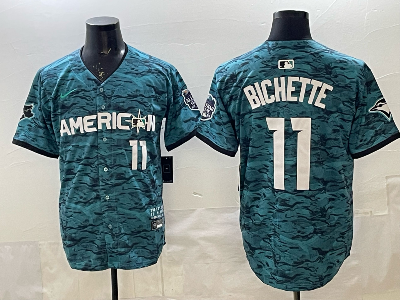 Men's American League Bo Bichette Teal 2023 MLB All-Star Game Limited Jersey baseball jersey product view 1