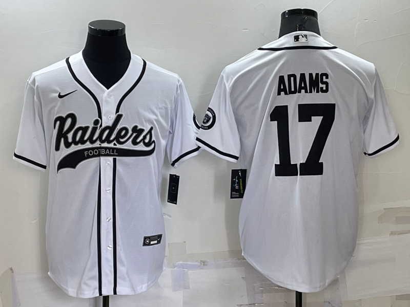 Men's Las Vegas Raiders Davante Adams White Game Jersey Joint Edition football jersey product view 1