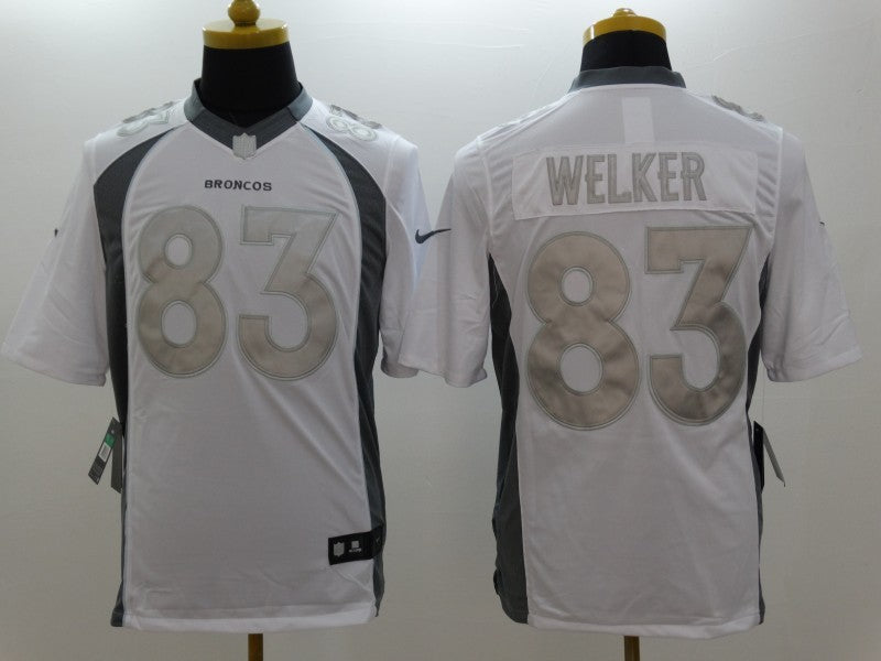 Men's Denver Broncos Wes Welker #83 White Game Jersey1 football jersey product view 1