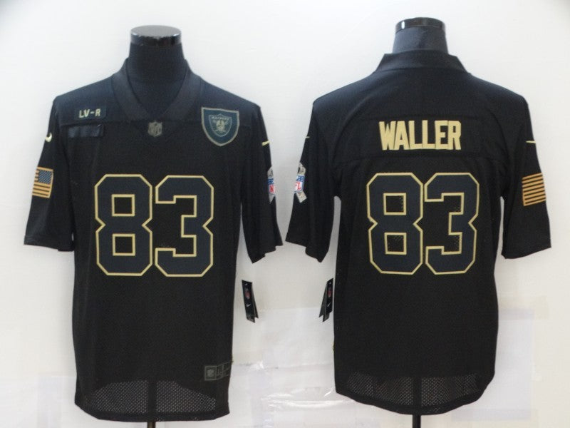Men's Las Vegas Raiders Darren Waller #83 Black Player Game Jersey1 football jersey product view 1