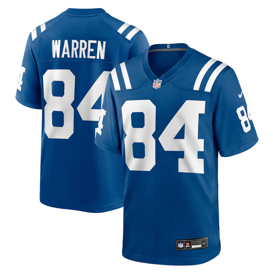 Men's Indianapolis Colts Tyler Warren Royal 2025 NFL Draft First Round Pick Game Jersey football jersey product view 1
