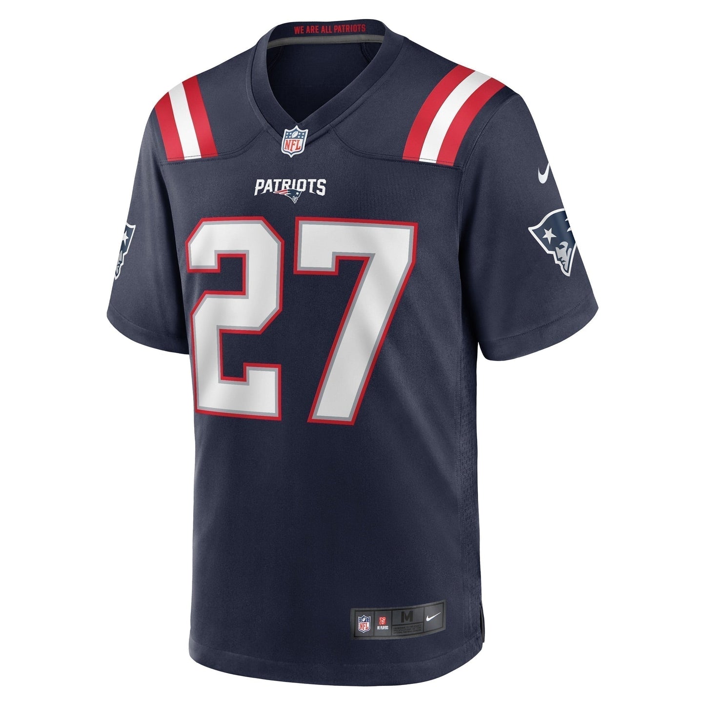 Myles Bryant New England Patriots Game Jersey - Navy football jersey product view 2