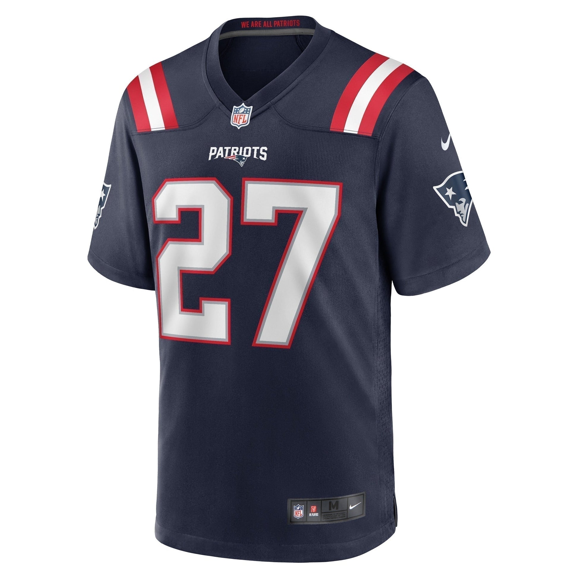 Myles Bryant New England Patriots Game Jersey - Navy football jersey product view 2