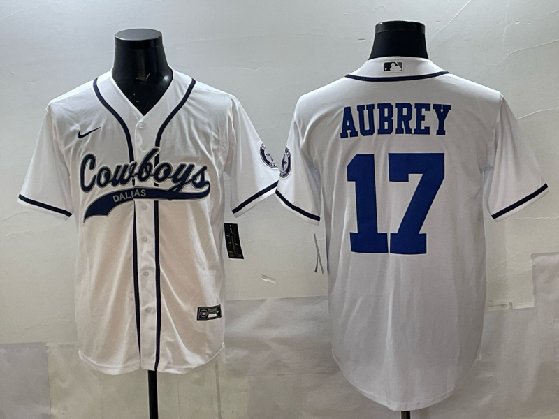 Men's Dallas Cowboys Brandon Aubrey White Game Jersey football jersey product view 1