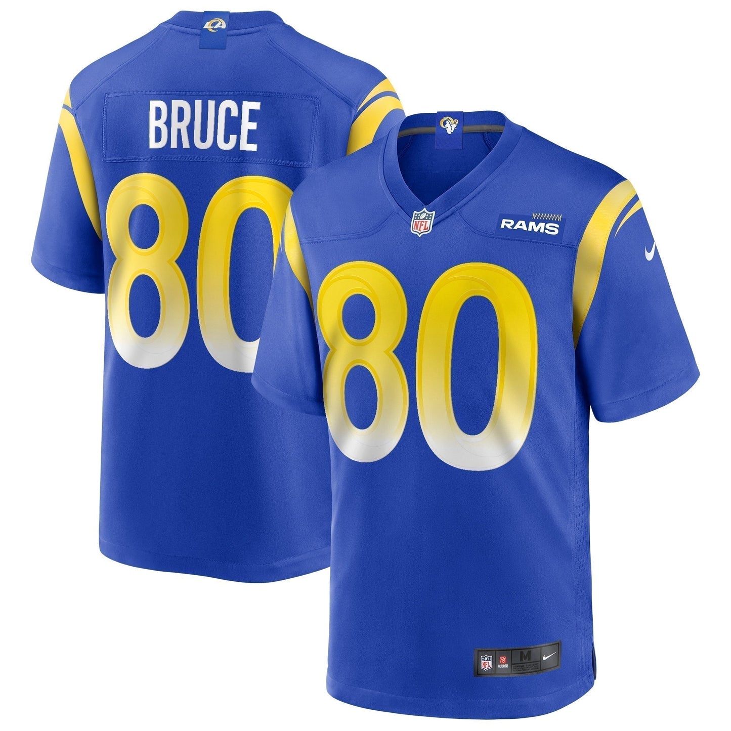 Isaac Bruce Los Angeles Rams Game Retired Jersey - Royal football jersey product view 1