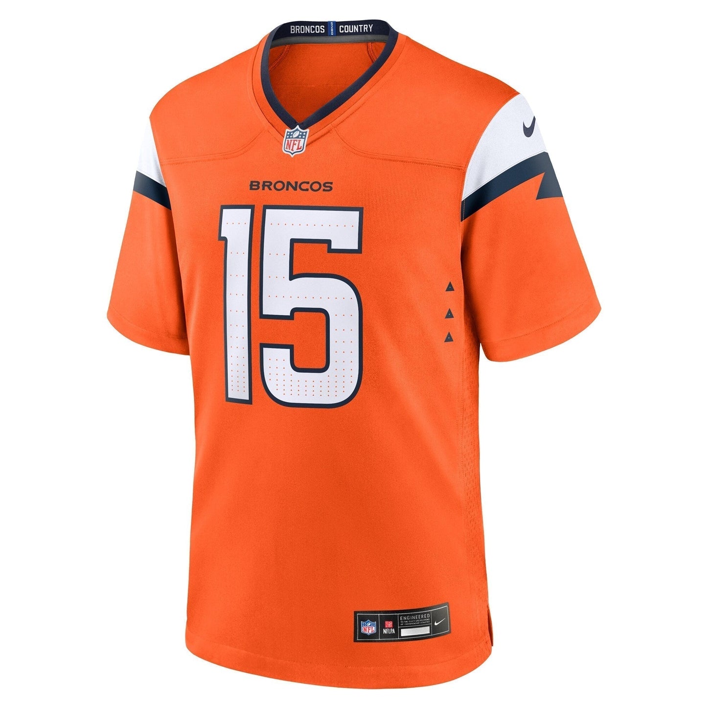 Nik Bonitto Denver Broncos Team Game Jersey - Orange football jersey product view 2