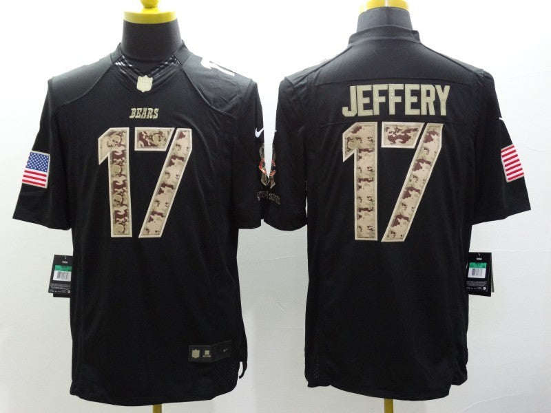 Men's Chicago Bears Alshon Jeffery #17 Black Game Player Jersey1 football jersey product view 1