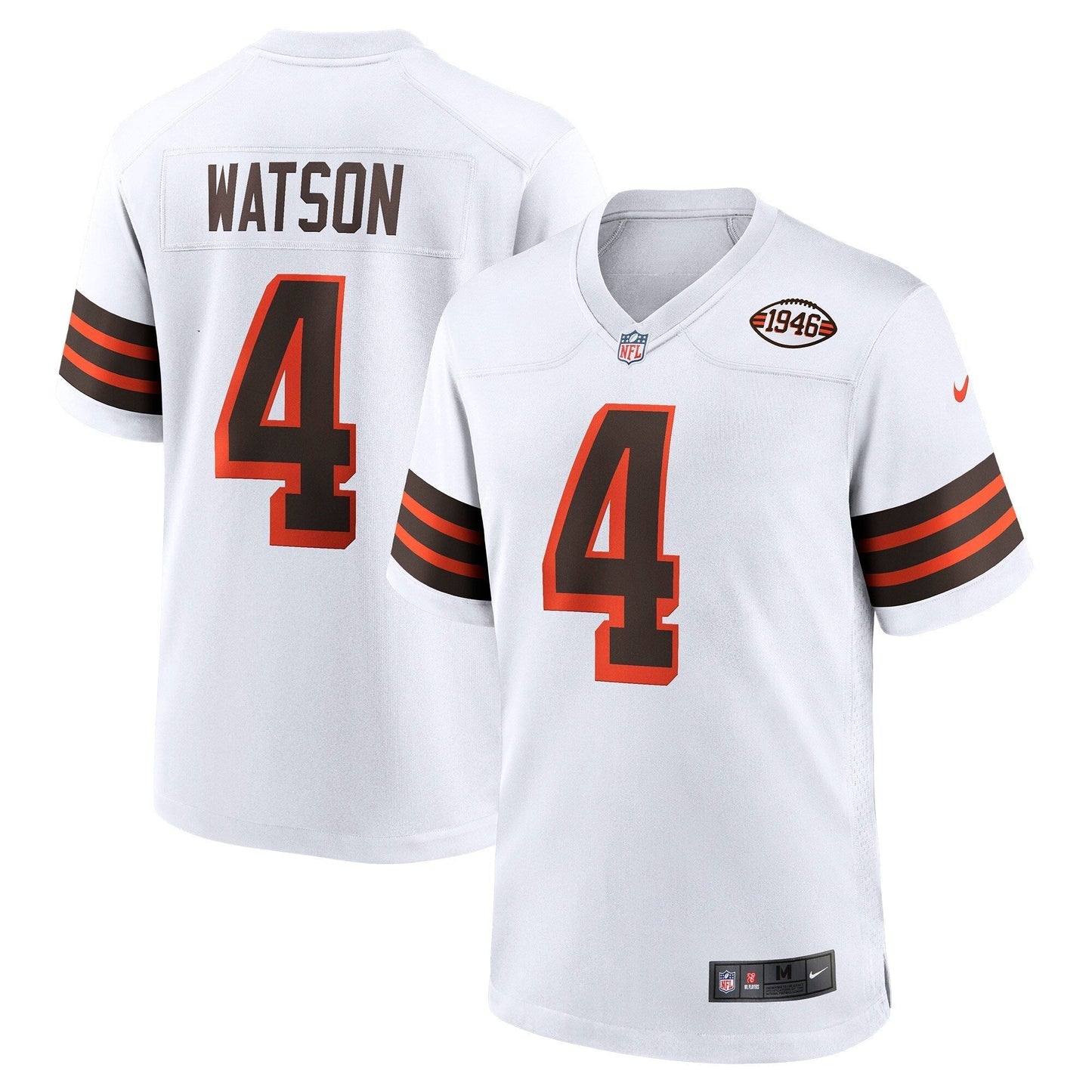 Deshaun Watson Cleveland Browns Alternate Game Jersey - White football jersey product view 1