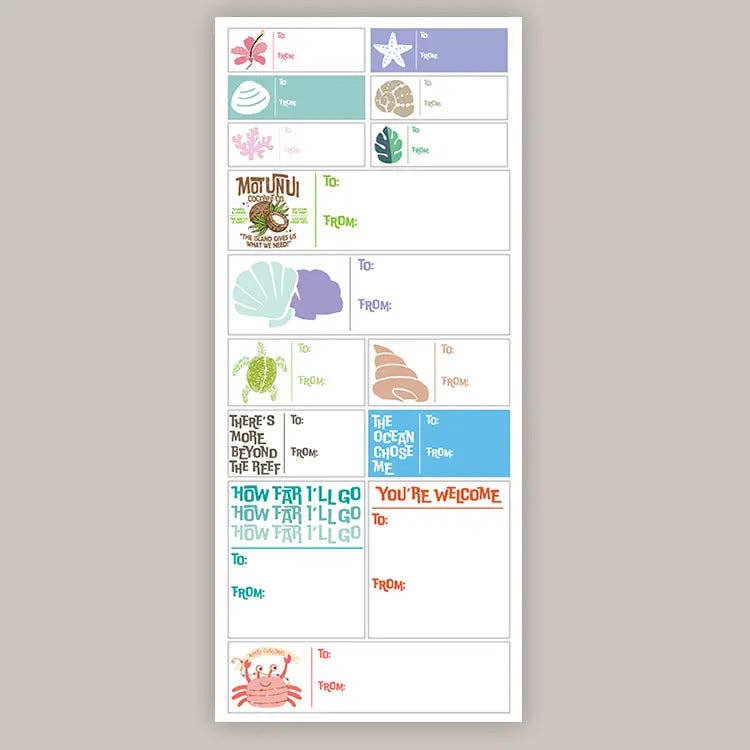 Island Time Holiday Tags (Sticker Sheet) Unisex T-shirt, Sweatshirt, Hoodie, Long Sleeve Tee - T-Shirt, Sweatshirt, Hoodie