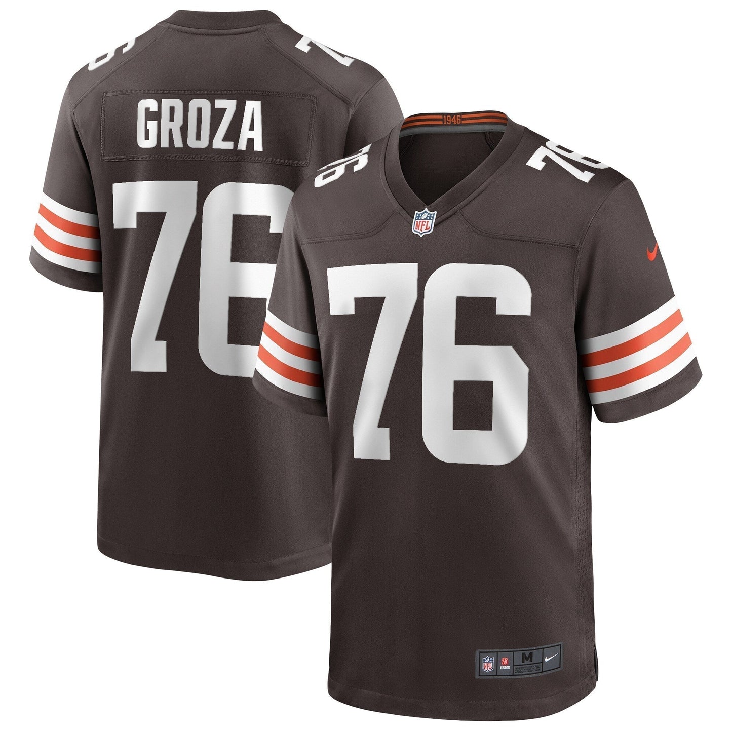 Lou Groza Cleveland Browns Game Retired Jersey - Brown football jersey product view 1