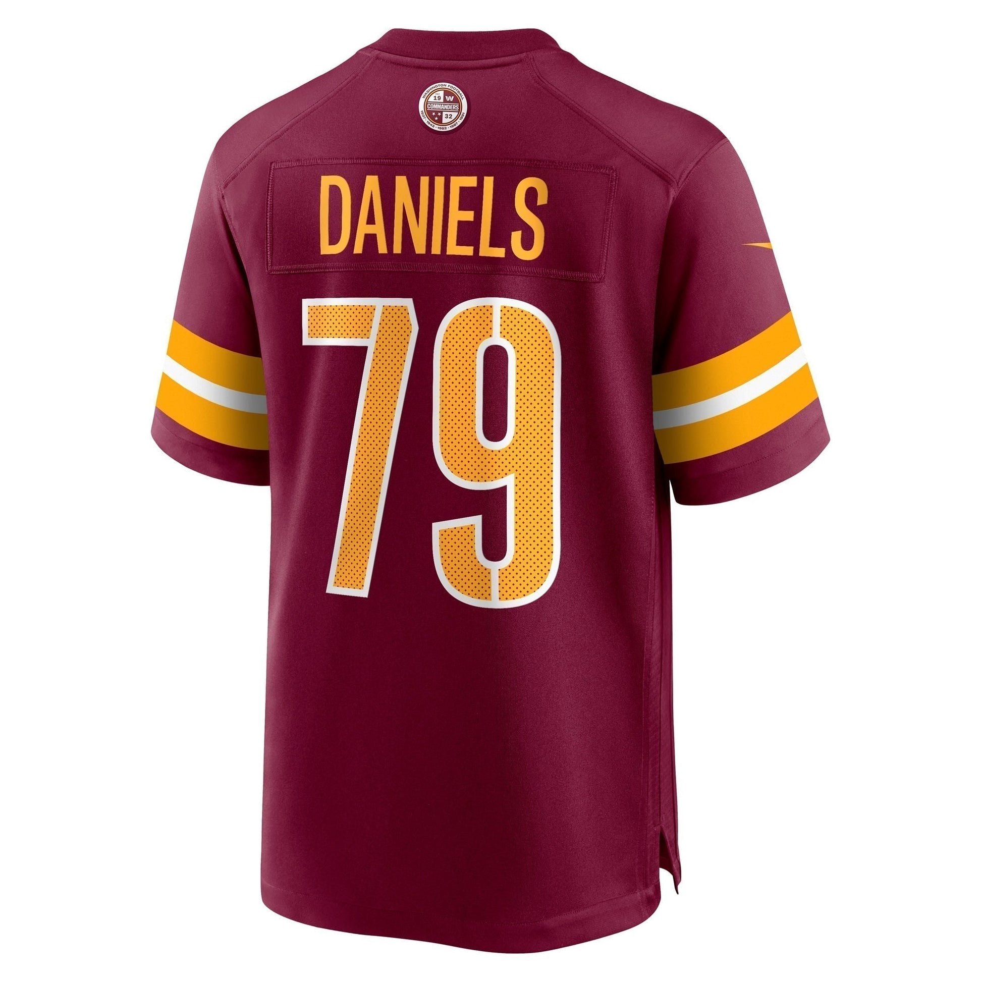 Braeden Daniels Washington Commanders Team Game Jersey - Burgundy football jersey product view 3