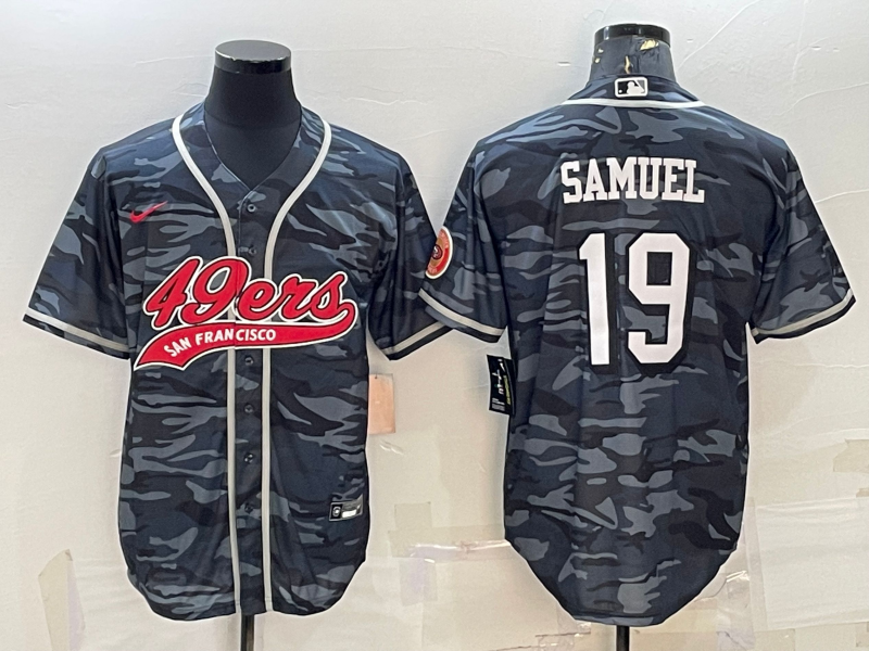 Men's San Francisco 49ers Deebo Samuel Grey Camouflage Game Jersey Joint Edition football jersey product view 1