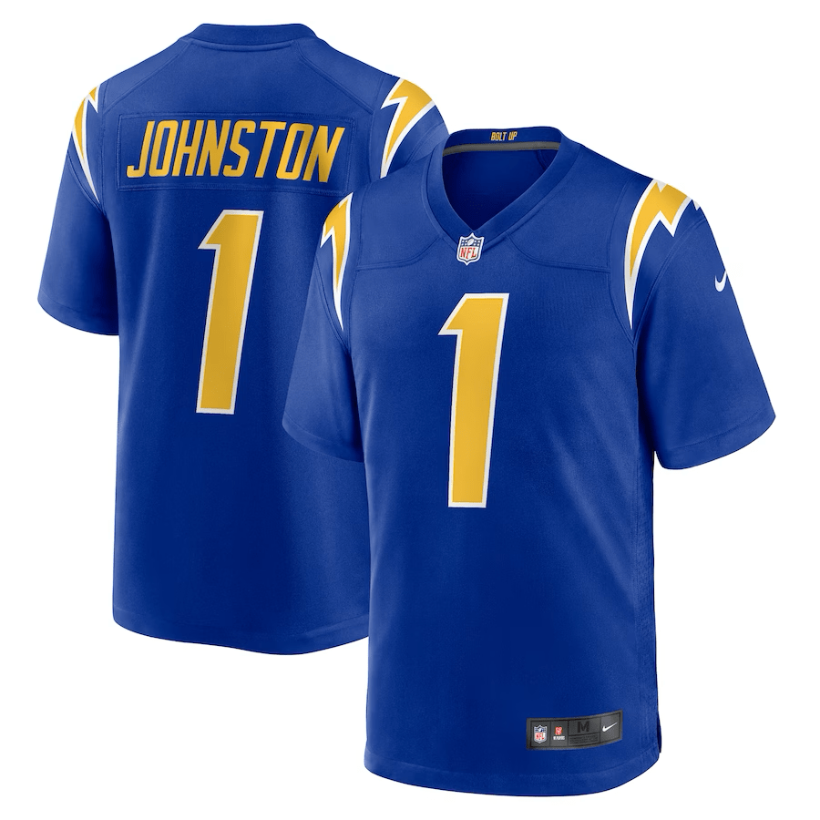 Quentin Johnston Los Angeles Chargers Jersey football jersey product view 1