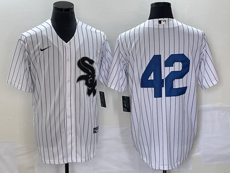 Men's Chicago White Sox #42 White 2023 Jackie Robinson Day Authentic Jersey baseball jersey product view 1