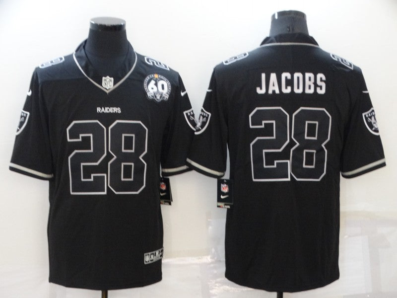 Men's Las Vegas Raiders Josh Jacobs Black Game Player Jersey football jersey product view 1