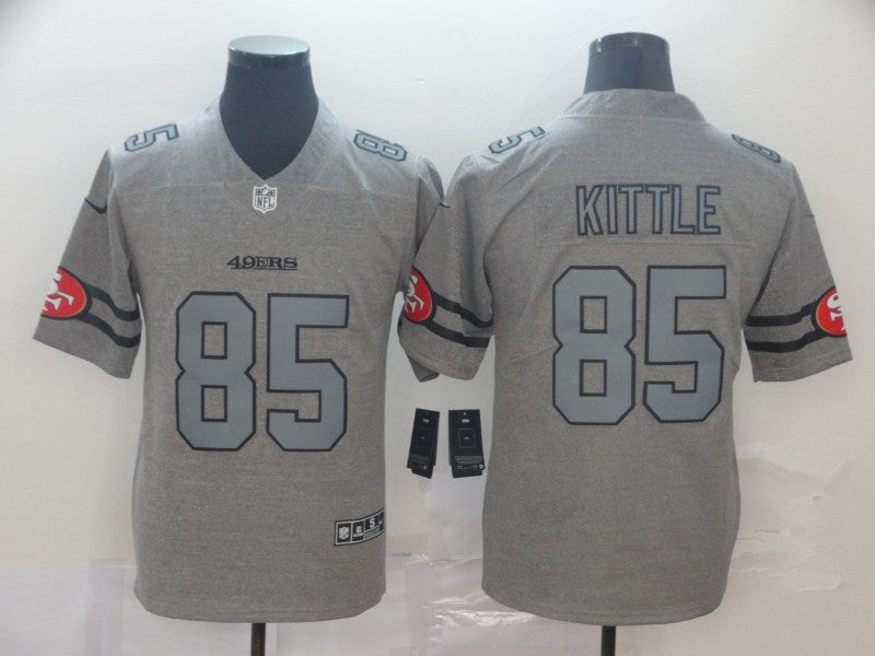 Men's San Francisco 49ers George Kittle #85 Gray Game Jersey1 football jersey product view 1