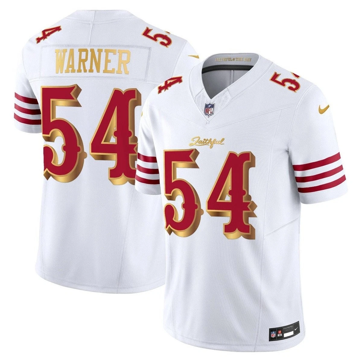 Men's Fred Warner San Francisco 49ers 2025 Rivalries Collection F.U.S.E. Limited White Jersey football jersey product view 1