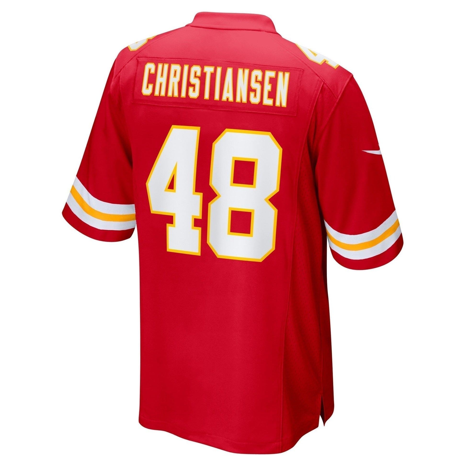 Cole Christiansen Kansas City Chiefs Game Jersey - Red football jersey product view 3