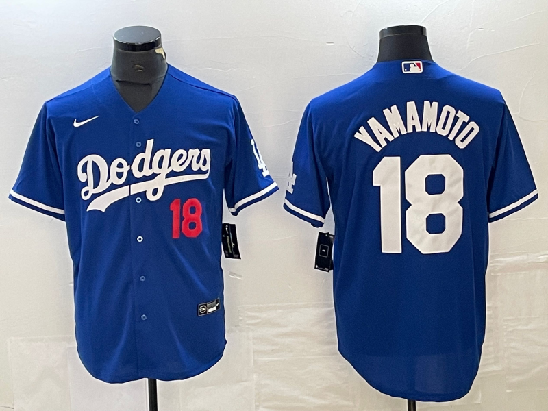 Men's Los Angeles Dodgers Yoshinobu Yamamoto Royal Replica Game Jersey baseball jersey product view 1